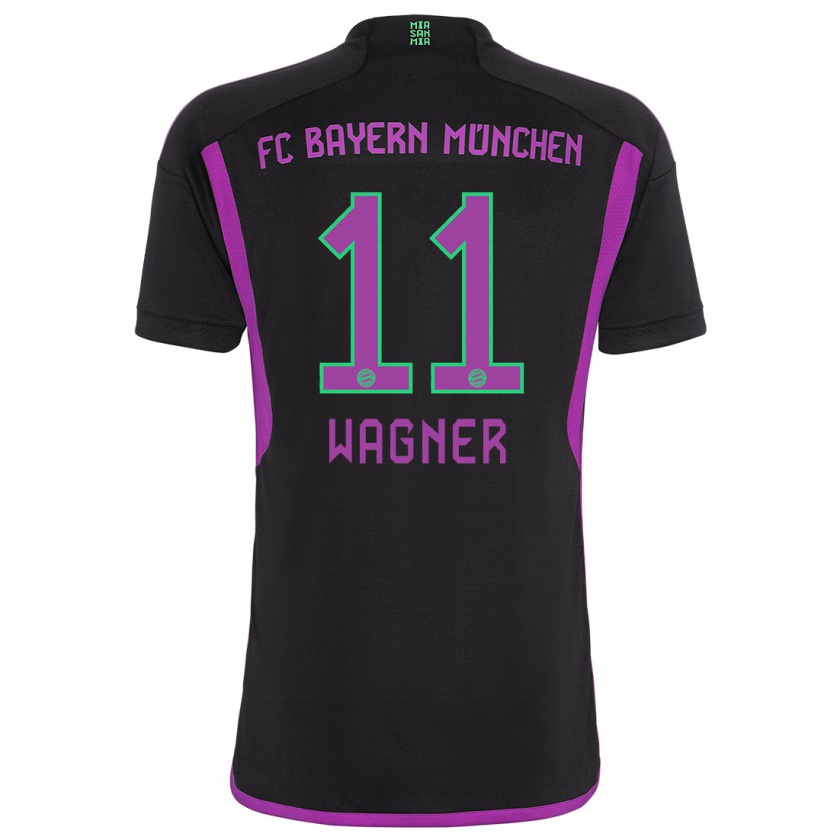 Kandiny Kinder Ricardo Wagner #11 Schwarz Auswärtstrikot Trikot 2023/24 T-Shirt