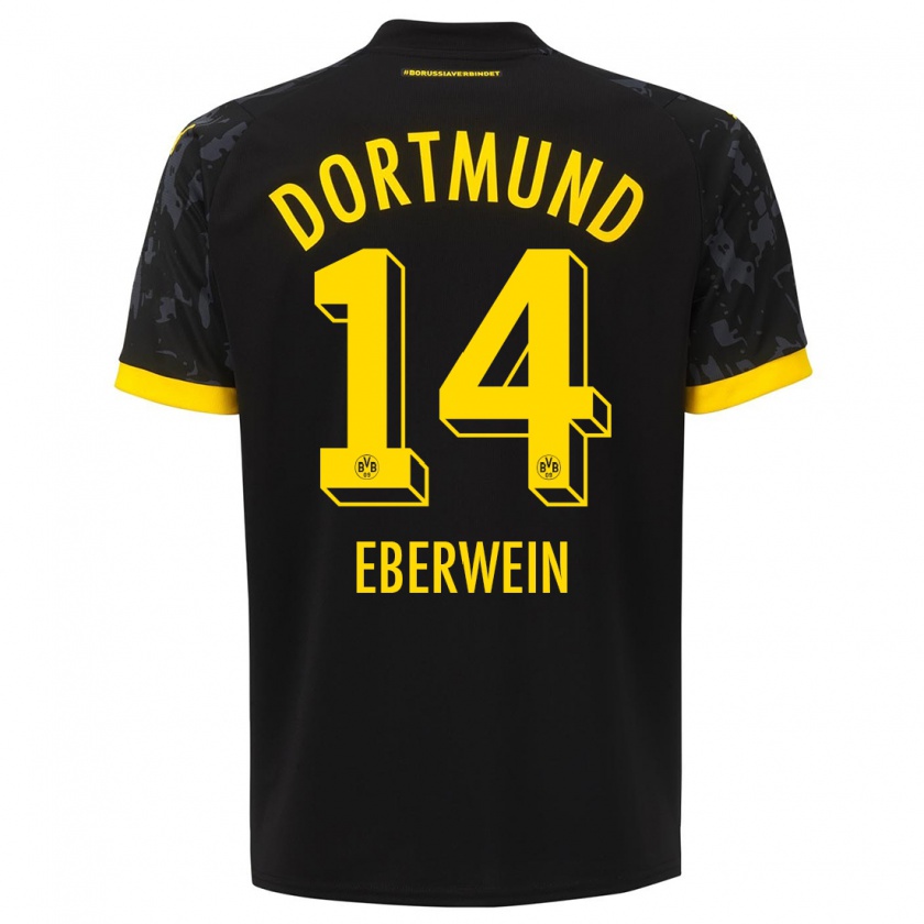 Kandiny Kinder Michael Eberwein #14 Schwarz Auswärtstrikot Trikot 2023/24 T-Shirt