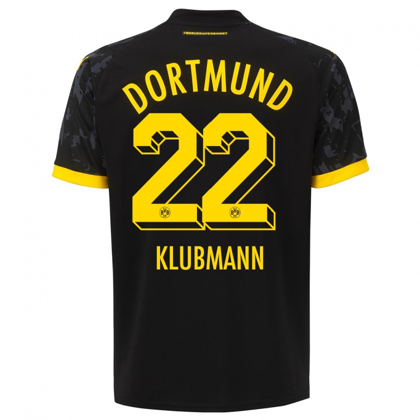 Kandiny Kinder Leon Klubmann #22 Schwarz Auswärtstrikot Trikot 2023/24 T-Shirt