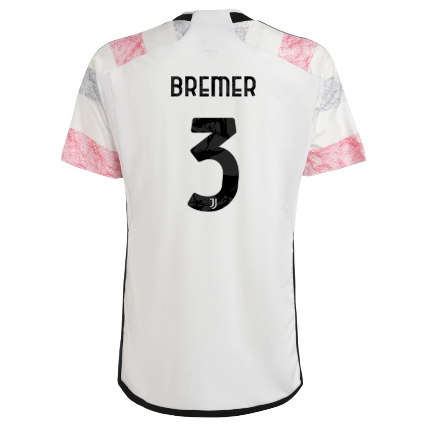 Kandiny Kinder Bremer #3 Weiß Rosa Auswärtstrikot Trikot 2023/24 T-Shirt