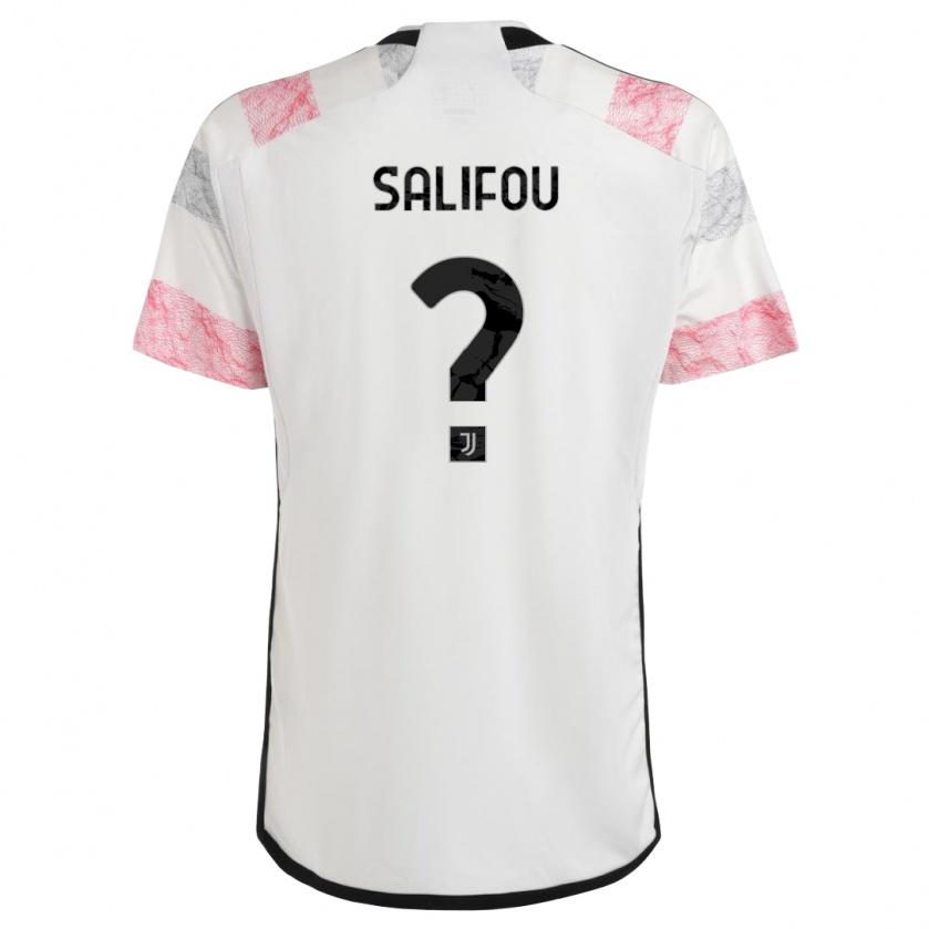 Kandiny Kinder Dikeni Salifou #0 Weiß Rosa Auswärtstrikot Trikot 2023/24 T-Shirt