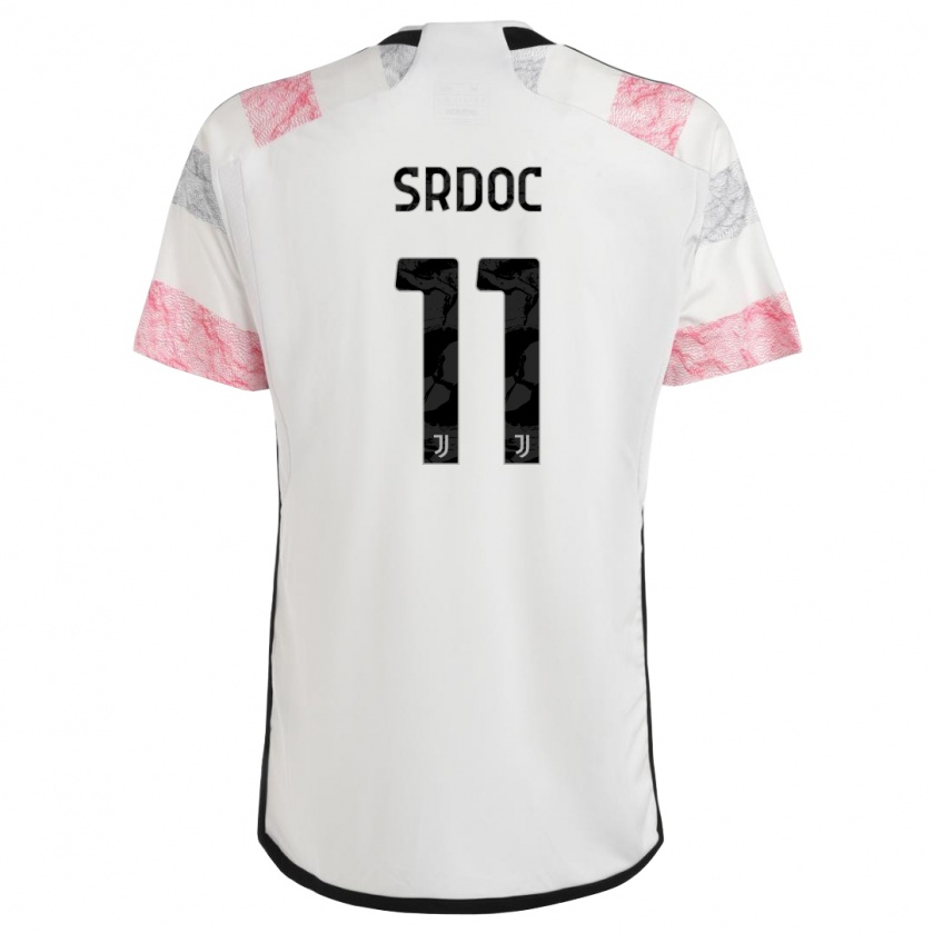 Kandiny Kinder Ivano Srdoc #11 Weiß Rosa Auswärtstrikot Trikot 2023/24 T-Shirt
