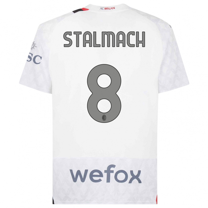 Kandiny Kinder Dariusz Stalmach #8 Weiß Auswärtstrikot Trikot 2023/24 T-Shirt