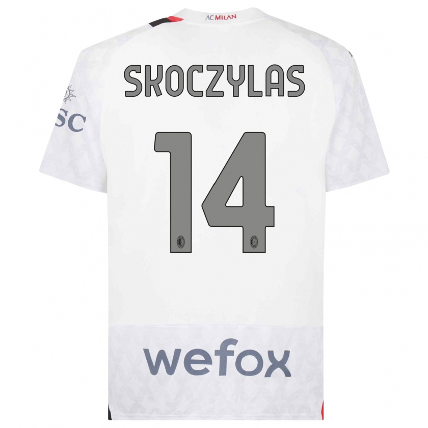 Kandiny Kinder Mateusz Skoczylas #14 Weiß Auswärtstrikot Trikot 2023/24 T-Shirt
