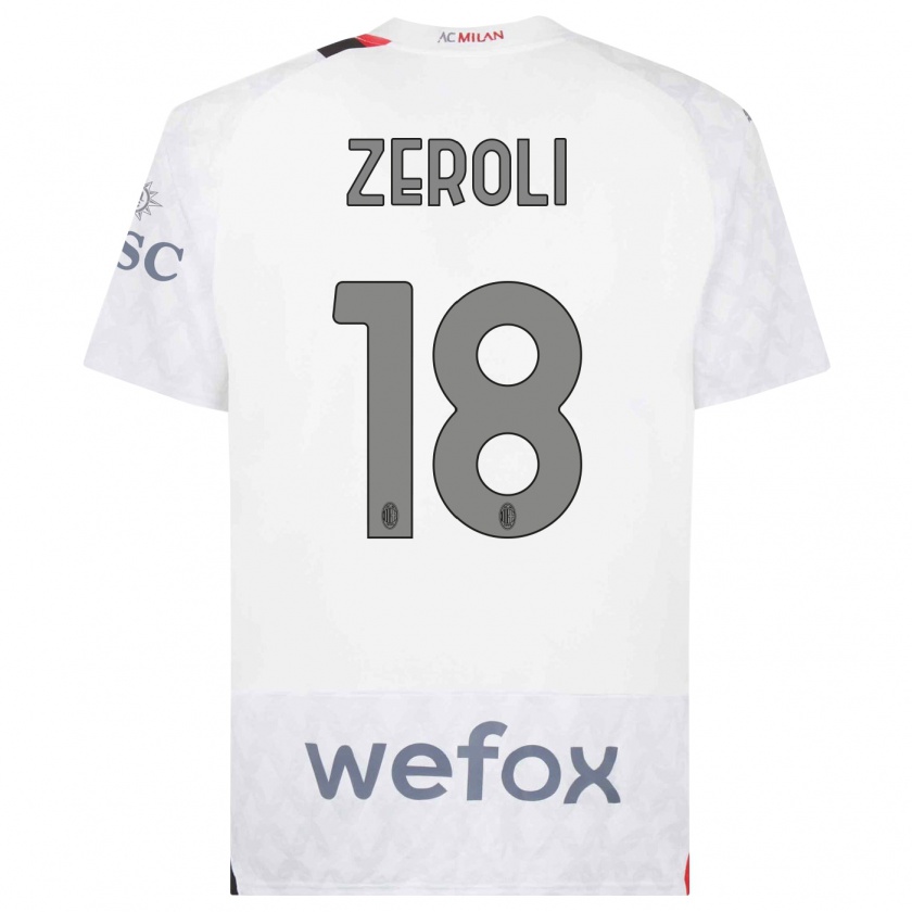 Kandiny Kinder Kevin Zeroli #18 Weiß Auswärtstrikot Trikot 2023/24 T-Shirt