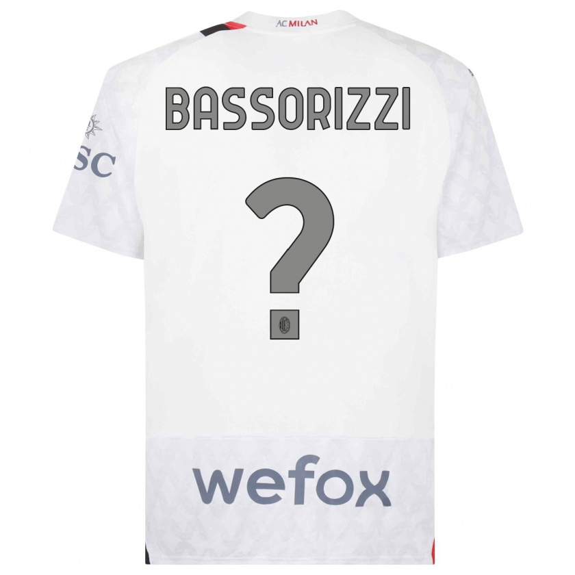 Kandiny Kinder Carlo Bassorizzi #0 Weiß Auswärtstrikot Trikot 2023/24 T-Shirt