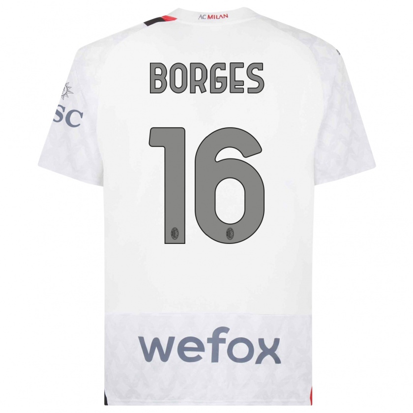 Kandiny Kinder Lenny Borges #16 Weiß Auswärtstrikot Trikot 2023/24 T-Shirt