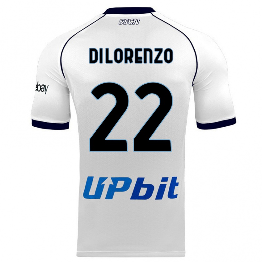 Kandiny Kinder Giovanni Di Lorenzo #22 Weiß Auswärtstrikot Trikot 2023/24 T-Shirt