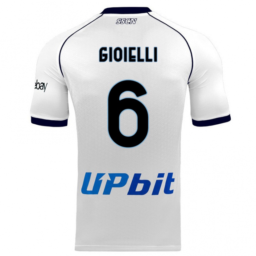 Kandiny Kinder Francesco Gioielli #6 Weiß Auswärtstrikot Trikot 2023/24 T-Shirt