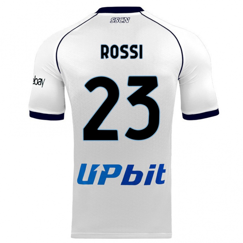 Kandiny Kinder Leonardo Rossi #23 Weiß Auswärtstrikot Trikot 2023/24 T-Shirt