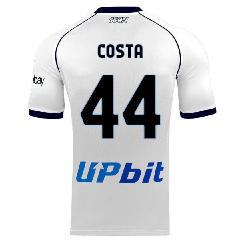 Kandiny Kinder Filippo Costa #44 Weiß Auswärtstrikot Trikot 2023/24 T-Shirt