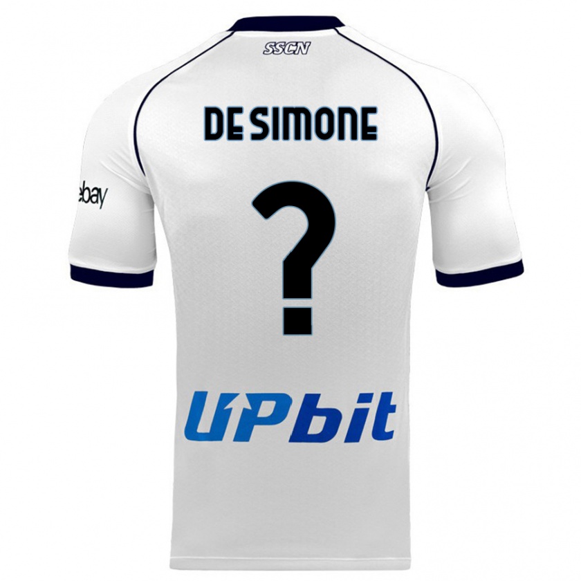 Kandiny Kinder Paolo De Simone #0 Weiß Auswärtstrikot Trikot 2023/24 T-Shirt