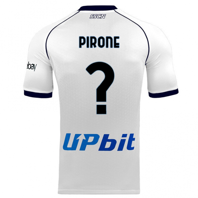Kandiny Kinder Francesco Pirone #0 Weiß Auswärtstrikot Trikot 2023/24 T-Shirt