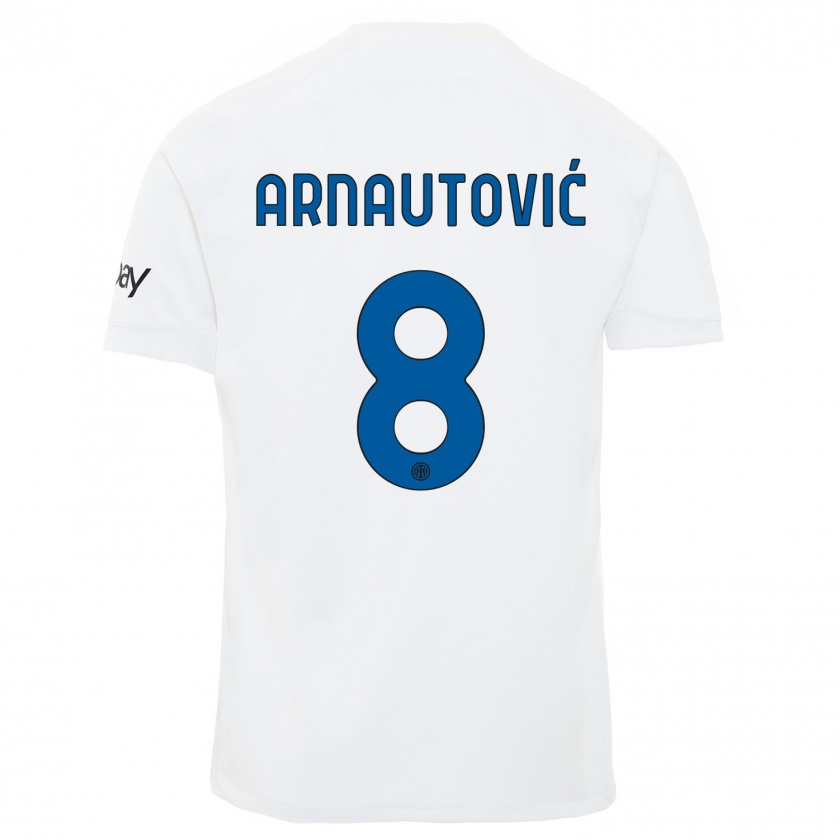 Kandiny Kinder Marko Arnautovic #8 Weiß Auswärtstrikot Trikot 2023/24 T-Shirt