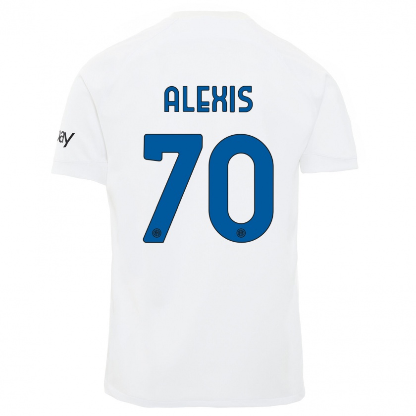 Kandiny Kinder Alexis Sánchez #70 Weiß Auswärtstrikot Trikot 2023/24 T-Shirt