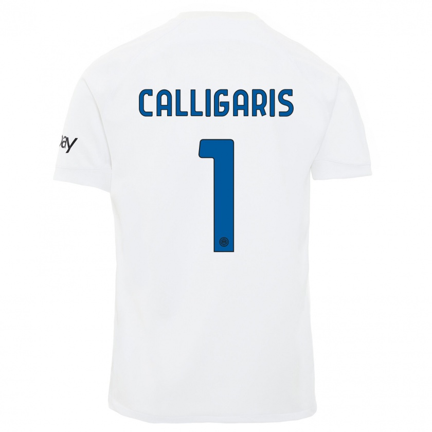 Kandiny Kinder Alessandro Calligaris #1 Weiß Auswärtstrikot Trikot 2023/24 T-Shirt