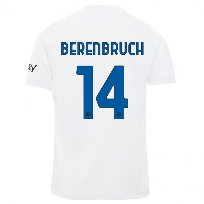 Kandiny Kinder Thomas Berenbruch #14 Weiß Auswärtstrikot Trikot 2023/24 T-Shirt