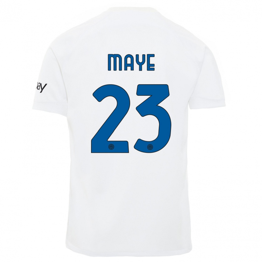 Kandiny Kinder Yvan Maye #23 Weiß Auswärtstrikot Trikot 2023/24 T-Shirt