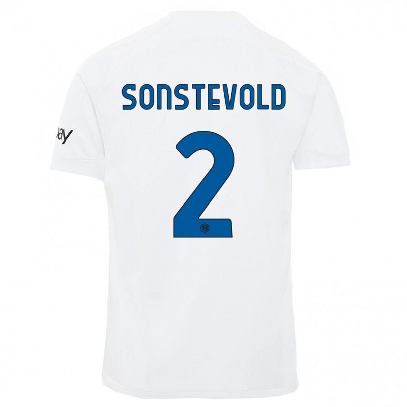 Kandiny Kinder Anja Sonstevold #2 Weiß Auswärtstrikot Trikot 2023/24 T-Shirt