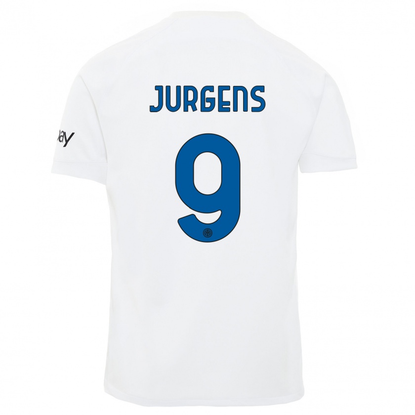 Kandiny Kinder Oliver Jurgens #9 Weiß Auswärtstrikot Trikot 2023/24 T-Shirt