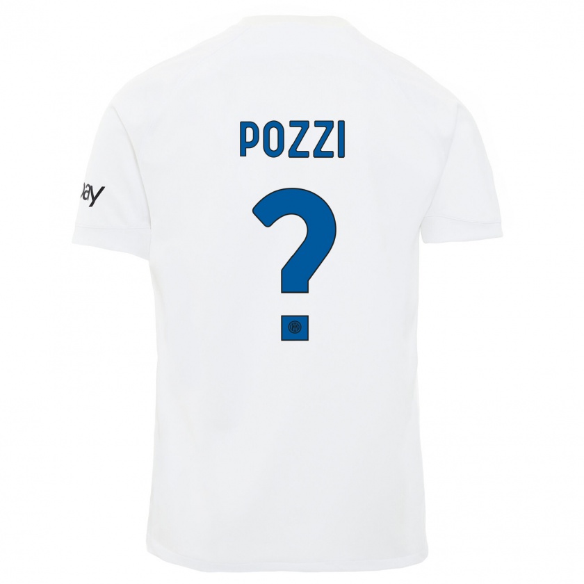 Kandiny Kinder Andrea Pozzi #0 Weiß Auswärtstrikot Trikot 2023/24 T-Shirt