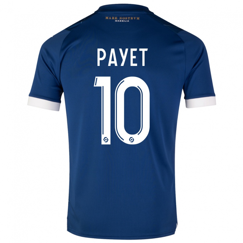 Kandiny Kinder Dimitri Payet #10 Dunkelblau Auswärtstrikot Trikot 2023/24 T-Shirt