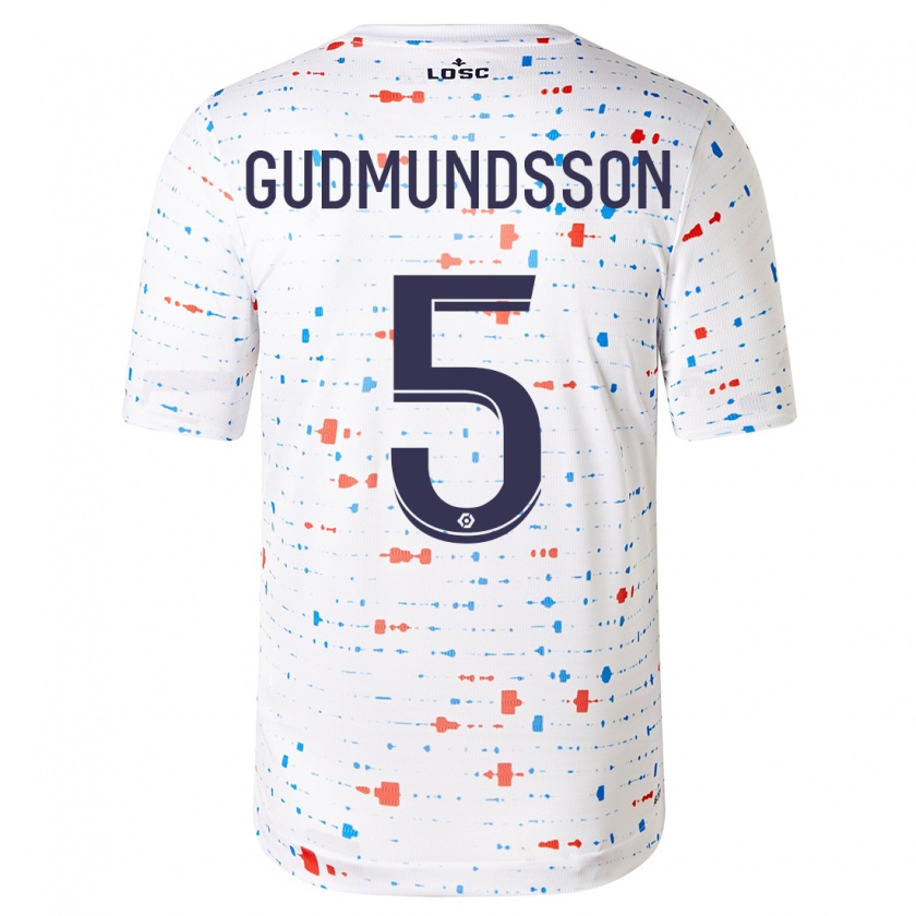 Kandiny Kinder Gabriel Gudmundsson #5 Weiß Auswärtstrikot Trikot 2023/24 T-Shirt