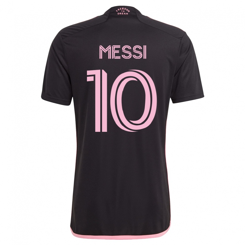 Kandiny Kinder Lionel Messi #10 Schwarz Auswärtstrikot Trikot 2023/24 T-Shirt