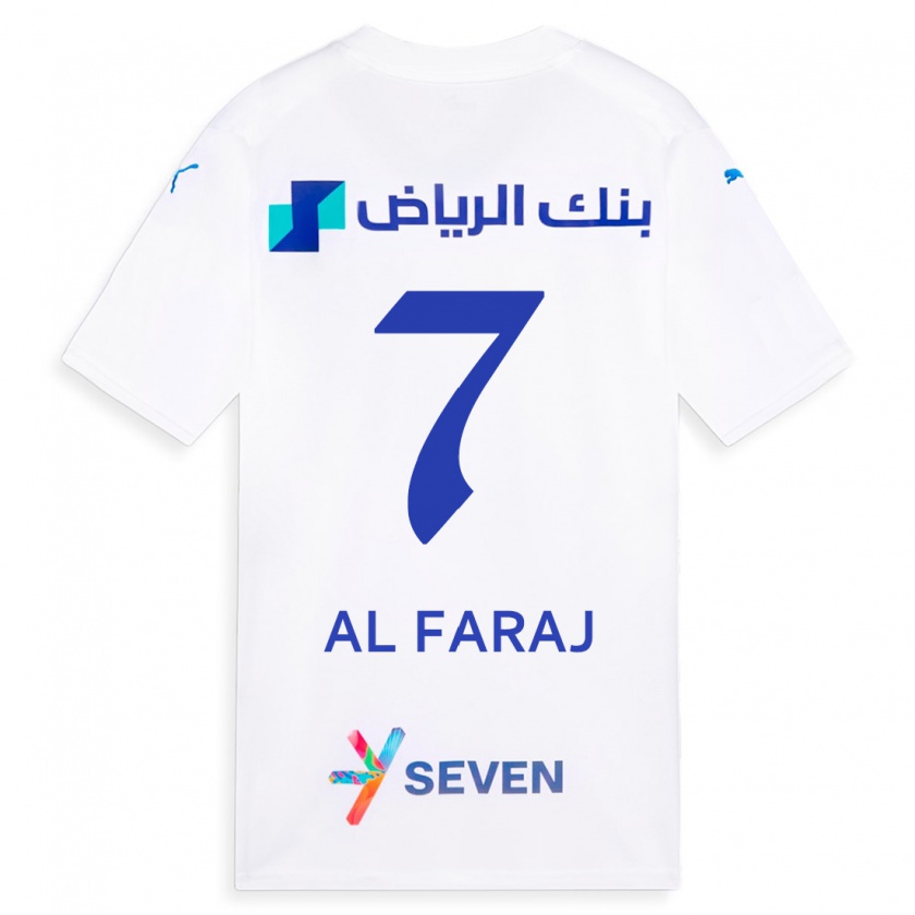 Kandiny Kinder Salman Al-Faraj #7 Weiß Auswärtstrikot Trikot 2023/24 T-Shirt