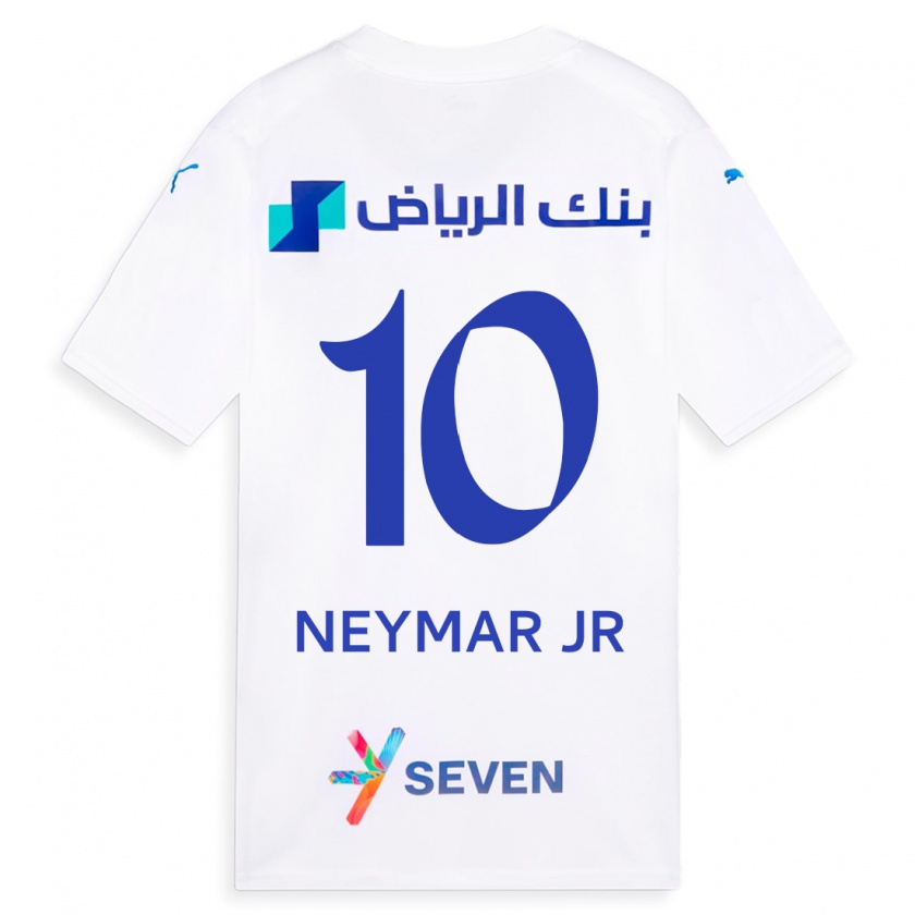 Kandiny Kinder Neymar #10 Weiß Auswärtstrikot Trikot 2023/24 T-Shirt