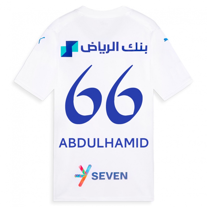 Kandiny Kinder Saud Abdulhamid #66 Weiß Auswärtstrikot Trikot 2023/24 T-Shirt
