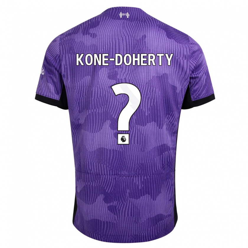 Kandiny Kinder Trent Kone-Doherty #0 Lila Ausweichtrikot Trikot 2023/24 T-Shirt