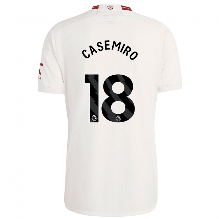 Kandiny Kinder Casemiro #18 Weiß Ausweichtrikot Trikot 2023/24 T-Shirt