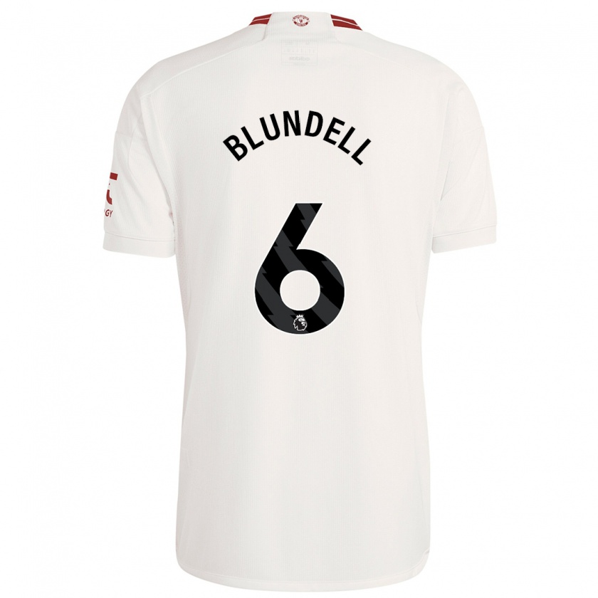 Kandiny Kinder Hannah Blundell #6 Weiß Ausweichtrikot Trikot 2023/24 T-Shirt