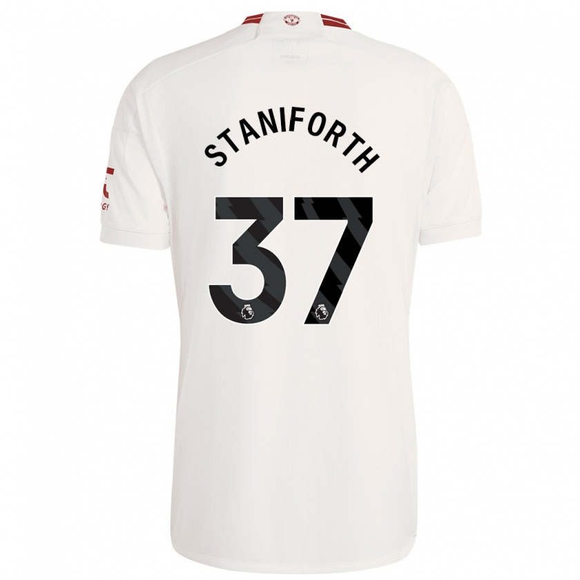 Kandiny Kinder Lucy Staniforth #37 Weiß Ausweichtrikot Trikot 2023/24 T-Shirt