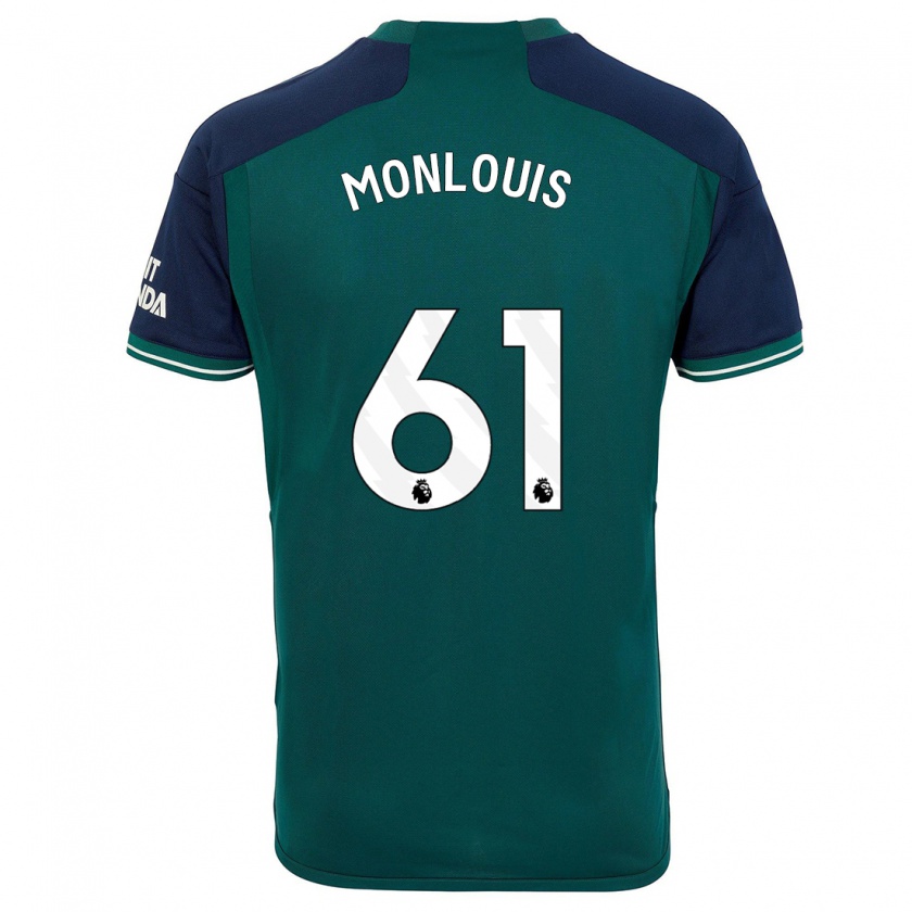 Kandiny Kinder Zane Monlouis #61 Grün Ausweichtrikot Trikot 2023/24 T-Shirt
