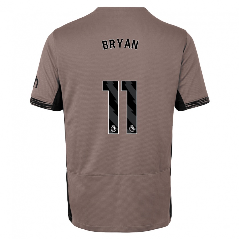 Kandiny Kinder Bryan Gil #11 Dunkelbeige Ausweichtrikot Trikot 2023/24 T-Shirt