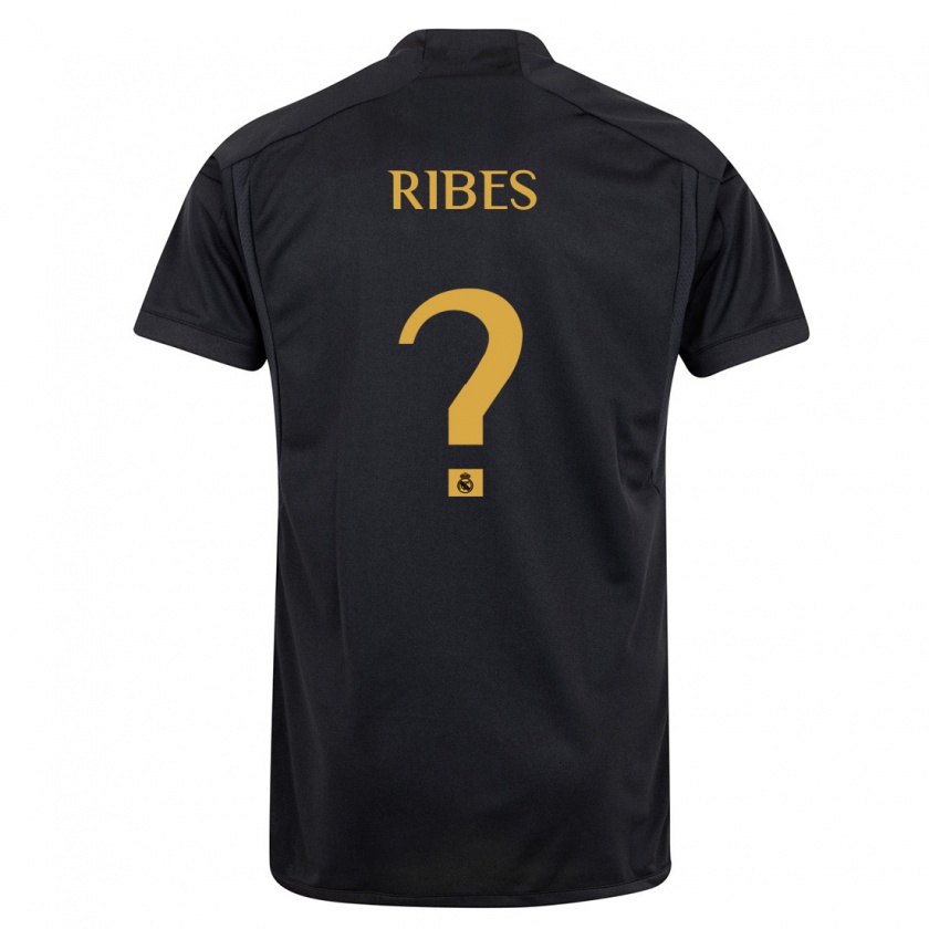 Kandiny Kinder Kike Ribes #0 Schwarz Ausweichtrikot Trikot 2023/24 T-Shirt