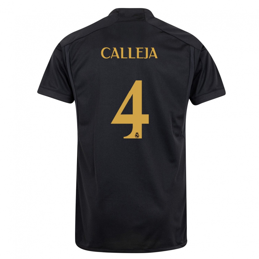 Kandiny Kinder Jaime Calleja #4 Schwarz Ausweichtrikot Trikot 2023/24 T-Shirt