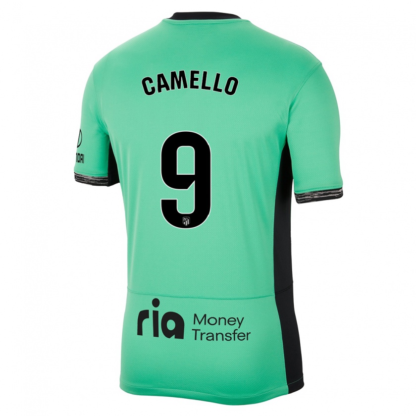 Kandiny Kinder Sergio Camello #9 Frühlingsgrün Ausweichtrikot Trikot 2023/24 T-Shirt