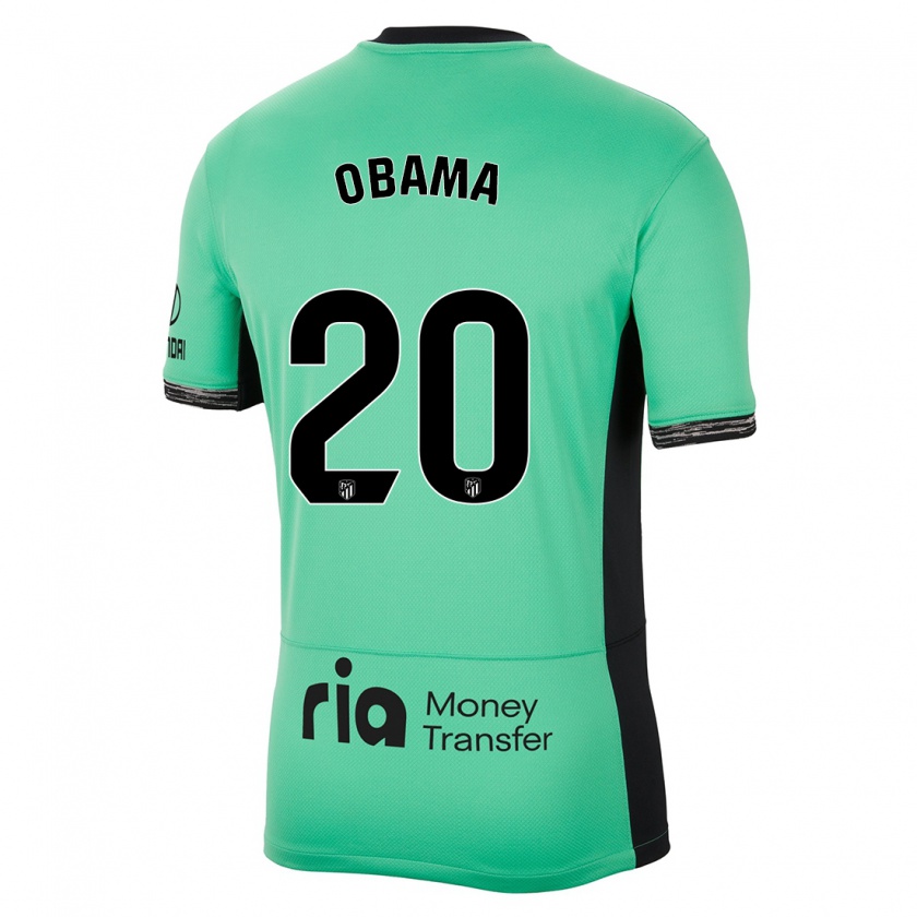 Kandiny Kinder Federico Obama #20 Frühlingsgrün Ausweichtrikot Trikot 2023/24 T-Shirt