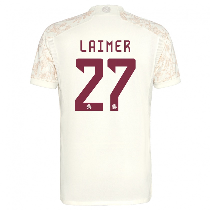 Kandiny Kinder Konrad Laimer #27 Cremefarben Ausweichtrikot Trikot 2023/24 T-Shirt
