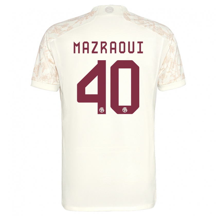 Kandiny Kinder Noussair Mazraoui #40 Cremefarben Ausweichtrikot Trikot 2023/24 T-Shirt