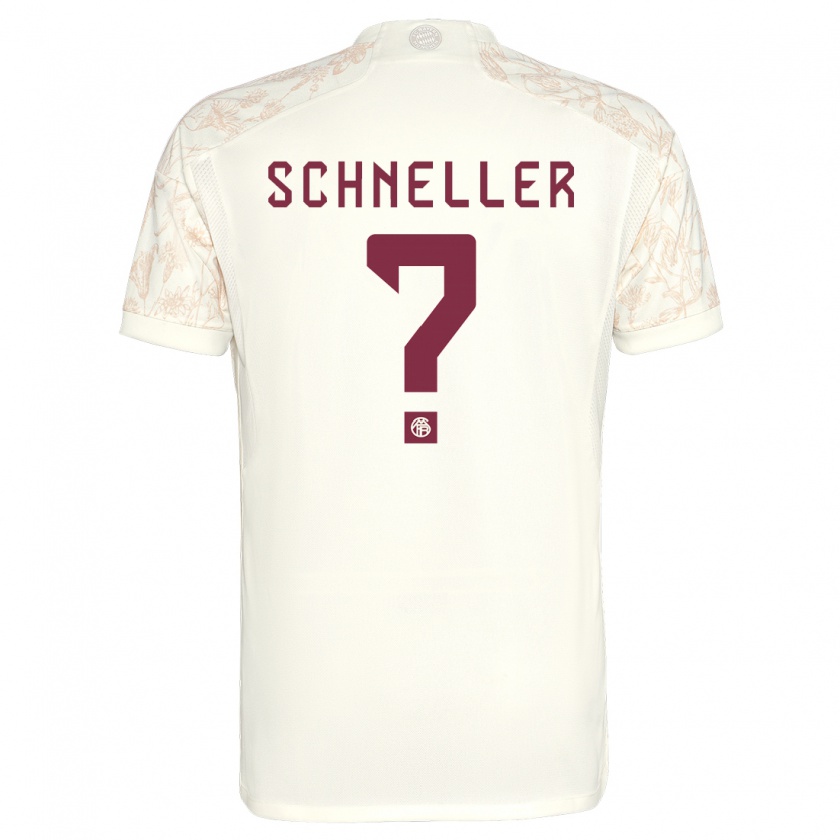 Kandiny Kinder Lukas Schneller #0 Cremefarben Ausweichtrikot Trikot 2023/24 T-Shirt