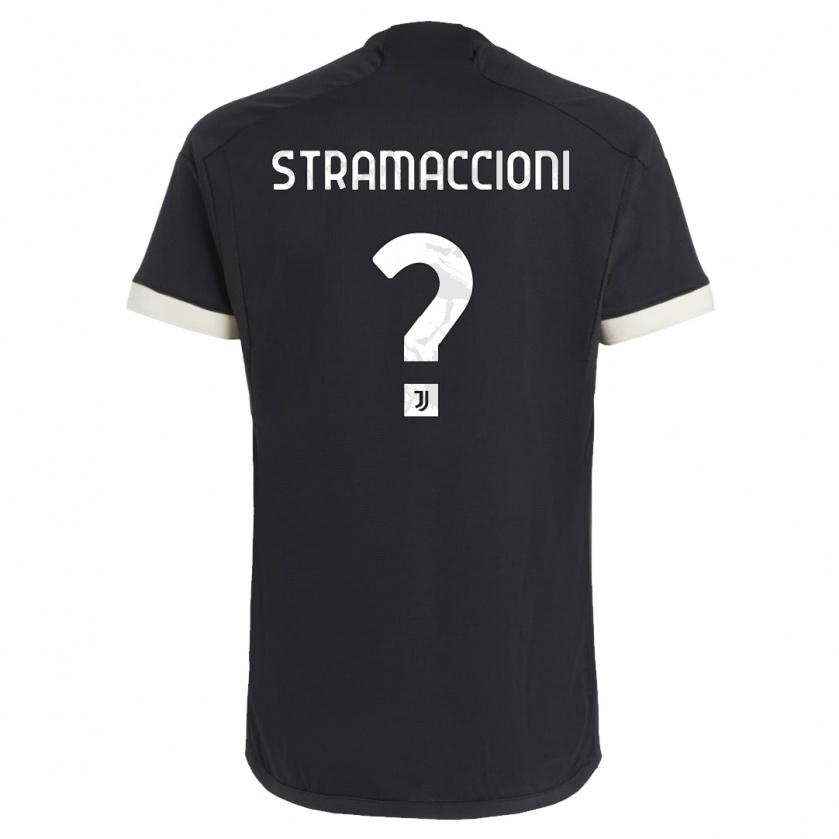 Kandiny Kinder Diego Stramaccioni #0 Schwarz Ausweichtrikot Trikot 2023/24 T-Shirt