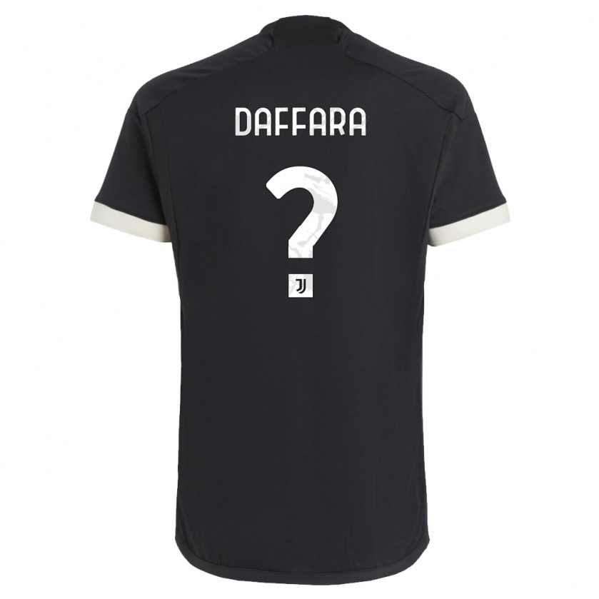 Kandiny Kinder Giovanni Daffara #0 Schwarz Ausweichtrikot Trikot 2023/24 T-Shirt