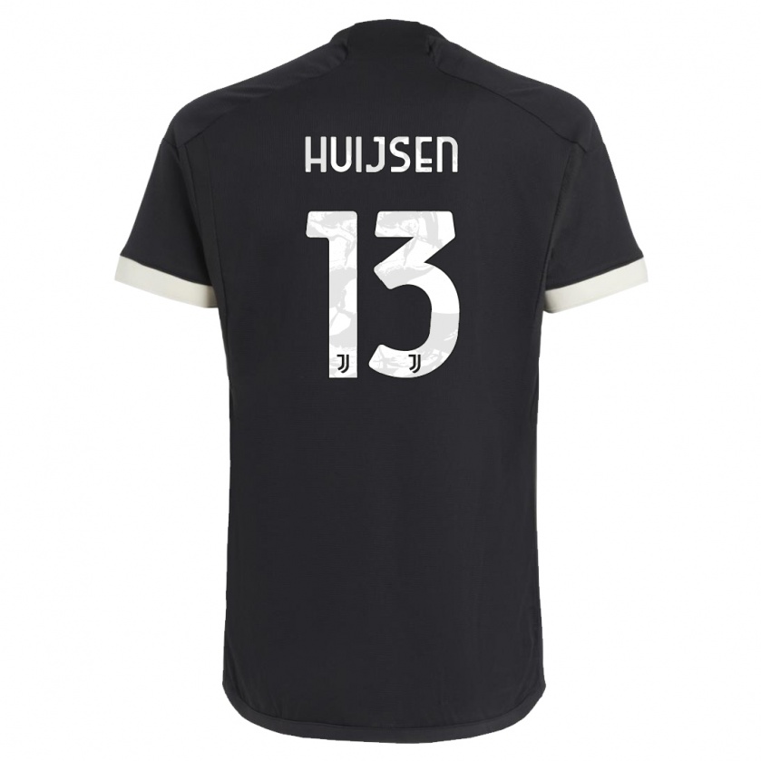 Kandiny Kinder Dean Huijsen #13 Schwarz Ausweichtrikot Trikot 2023/24 T-Shirt