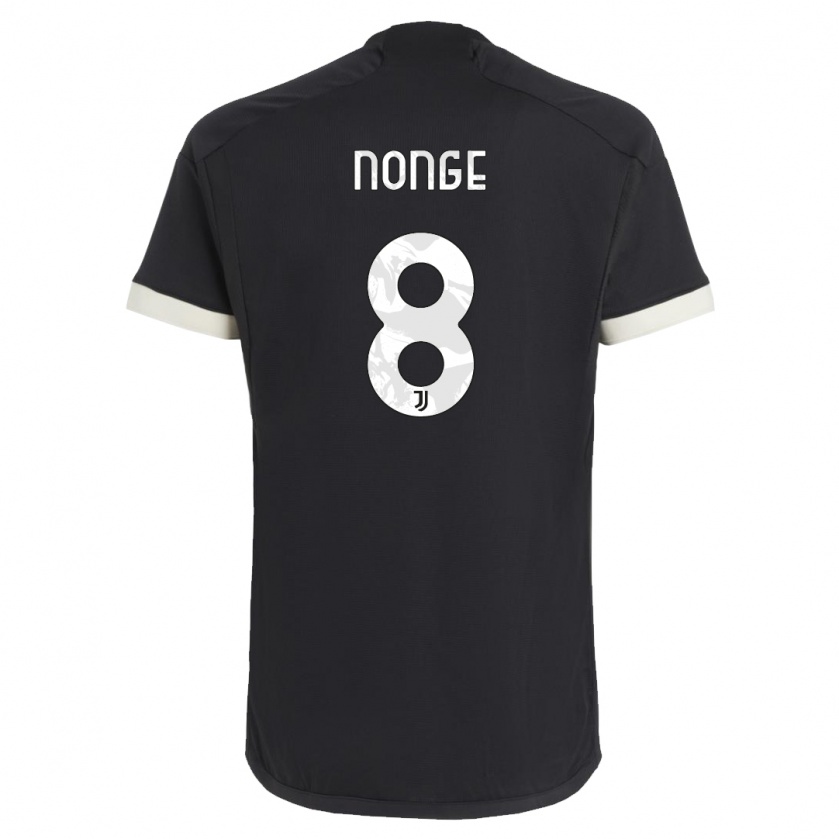 Kandiny Kinder Joseph Nonge #8 Schwarz Ausweichtrikot Trikot 2023/24 T-Shirt