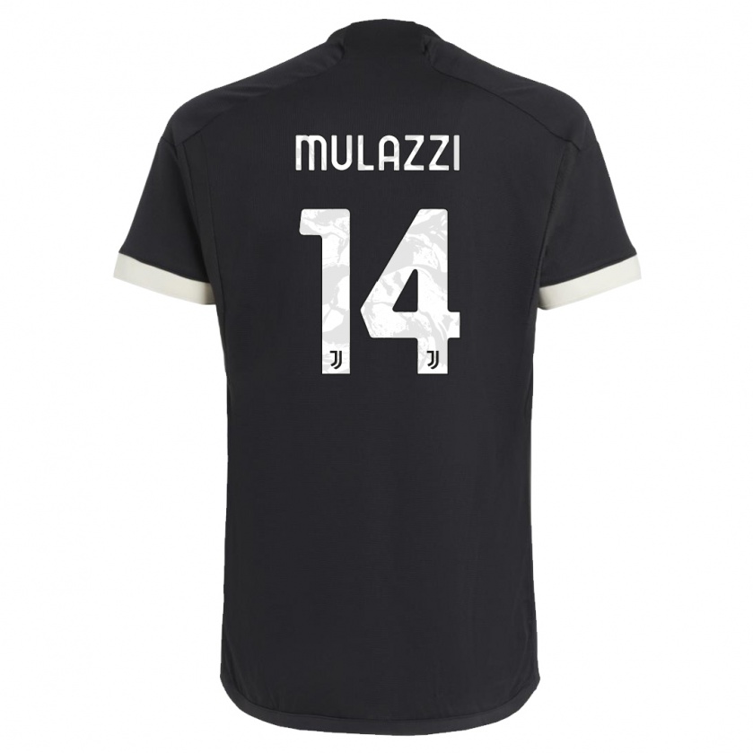Kandiny Kinder Gabriele Mulazzi #14 Schwarz Ausweichtrikot Trikot 2023/24 T-Shirt