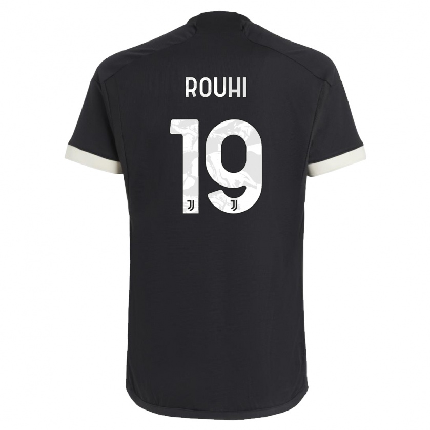 Kandiny Kinder Jonas Rouhi #19 Schwarz Ausweichtrikot Trikot 2023/24 T-Shirt